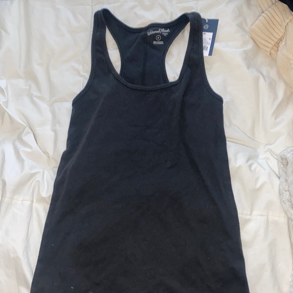 NWT Dark gray racer back tank top